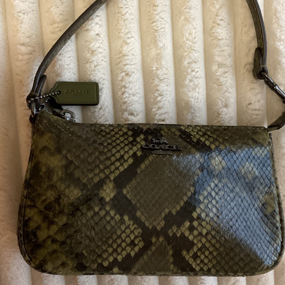 Brand new coach snake skin mini bag
